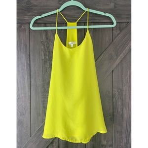 Strappy chartreuse blouse